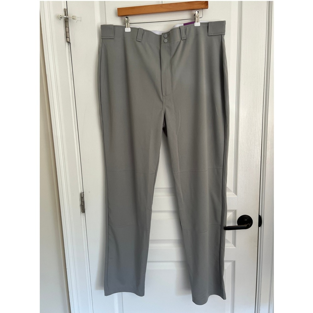Rawlings Mens 2XL Baseball Pants NWT Gray Semi-Relaxed Fit Pro-Dri Softball - Picture 2 of 9